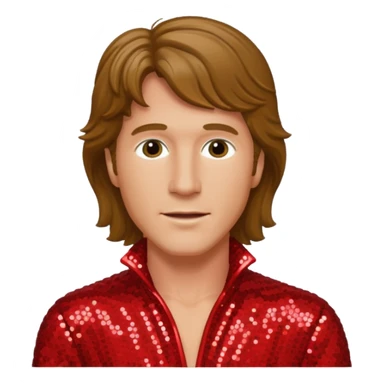 Andy Gibb with red sequin outfit sticker