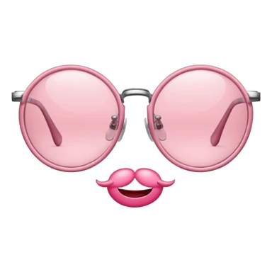 Rose pink glasses sticker