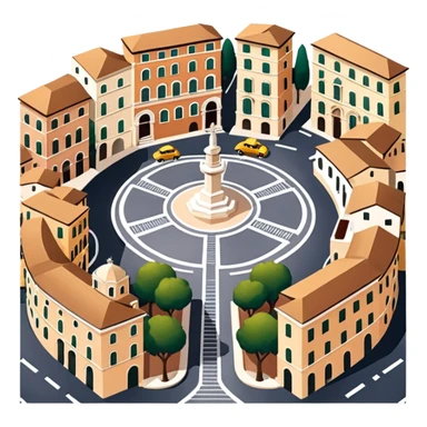 piazza di spagna view from up above
no square style no frame png style 
no squared only building sticker