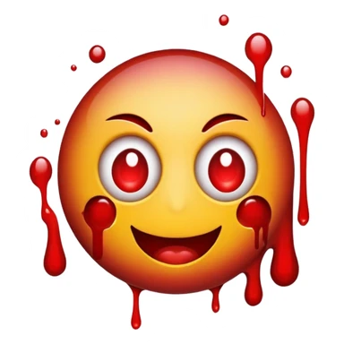 Bloody shot emoji smiley  sticker