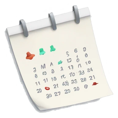 Calendar on paperplane sticker