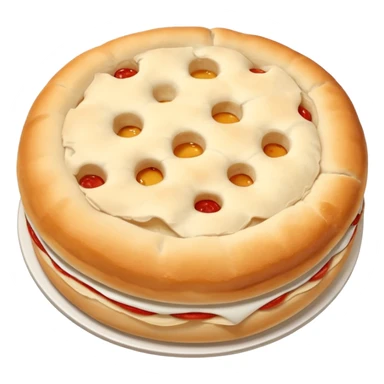 round focaccia white without seasoning sticker