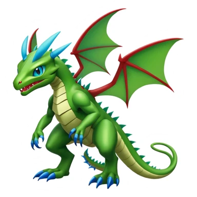 Flygon-Fraxure-hybrid-creature, (full body) sticker