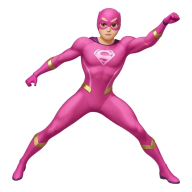 pink superhero costume sticker