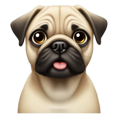 Jingle bells and pug sticker