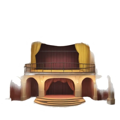 maquette theatre with lights set sticker