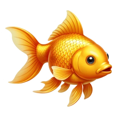Gold goldfish  sticker