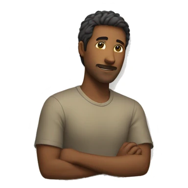 Man leaning against wall sticker