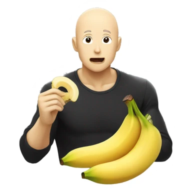 Saitama eating a banana  sticker