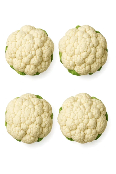 cavolfiore bianco visti dall'alto iperrealistiche 4k sticker