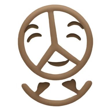 smile emoji with a peace sign sticker