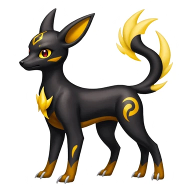 Houndoom-Electrike-Umbreon-Fakémon-hybrid-creature (full body)  sticker