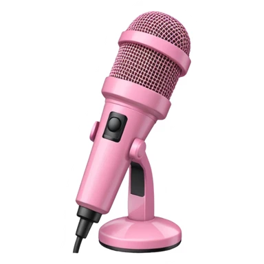 baby pink gaming microphone sticker