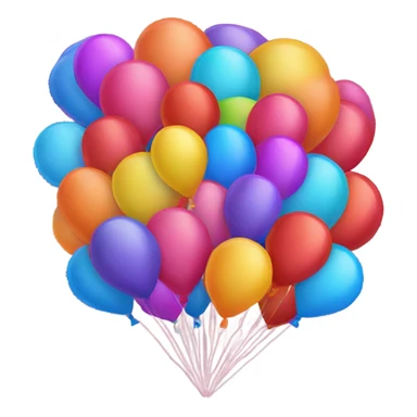Bundle of colorful balloons  sticker