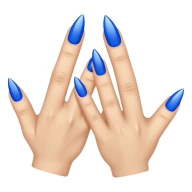 ✌ into blue nails sticker