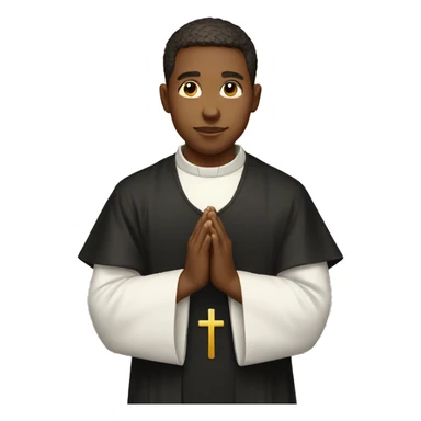 Young Priest in prayer sticker