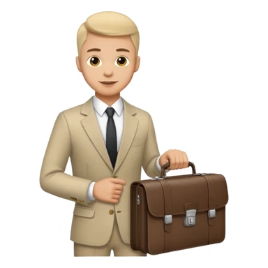 hombre elegante con maletin sticker