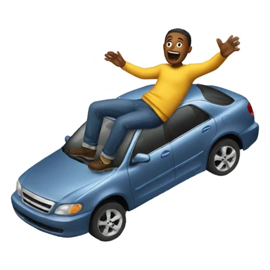 Somebody falling off a car sticker