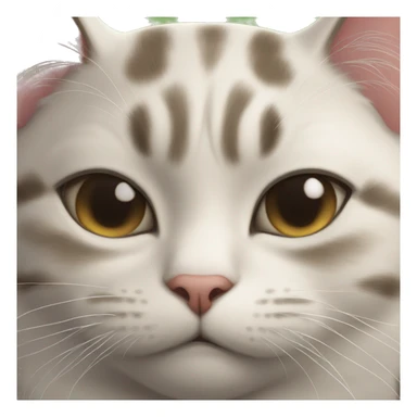 sleepy cat close up sticker