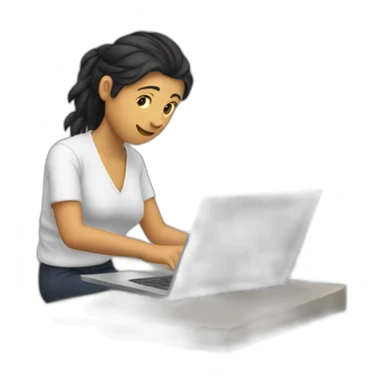 yu wadi writing on laptop sticker