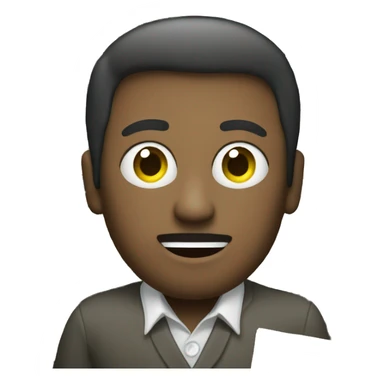 A Men thining about money sticker