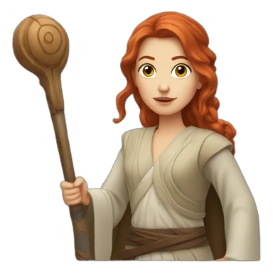 jedi red hair girl sticker
