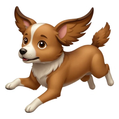 Perro volando sticker