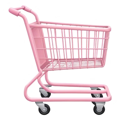 Pale pink empty shopping cart sticker