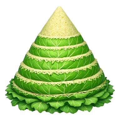 a big pyramid shape pile of grated cabbage sticker