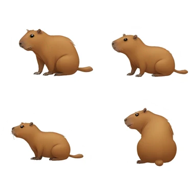 Capybara pooping sticker