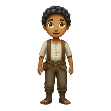 A peasant child in pants sticker