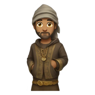 Attila is wearing hun clothes sticker