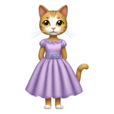 Cat in a dress sticker