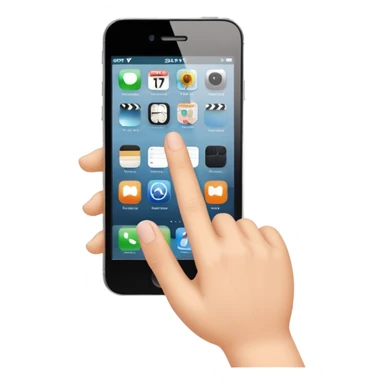 Movimiento de mano como si tocará la puerta y la puerta es la pantalla del celular sticker