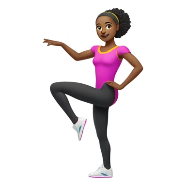 80s fitness outfit woman sticker