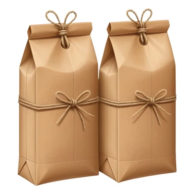 Three identical sealed packets or packages in a row sticker