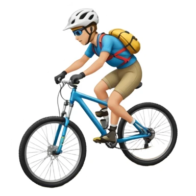 Bicicleta downhill , ciclista montado, montaña sticker