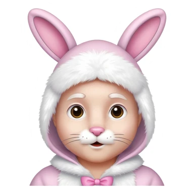 Ben in easter bunny costume sticker