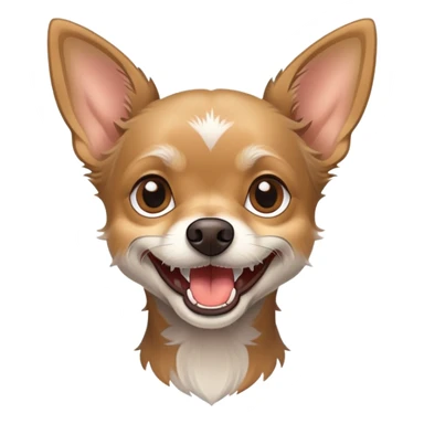 Wire haired skinny Chihuahua with buck teeth  sticker