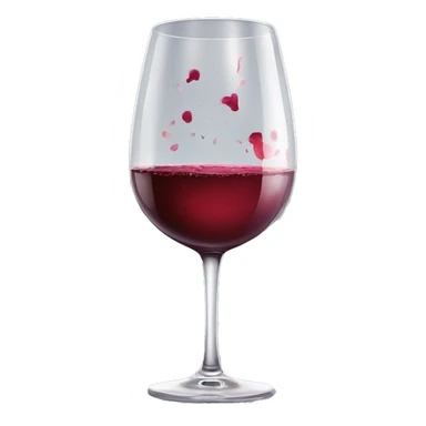 a glass of wine with lipstick residue on the glass sticker