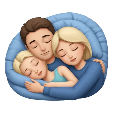 sleeping couple sticker