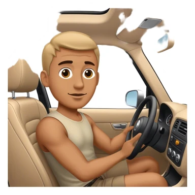 male in car interior sticker