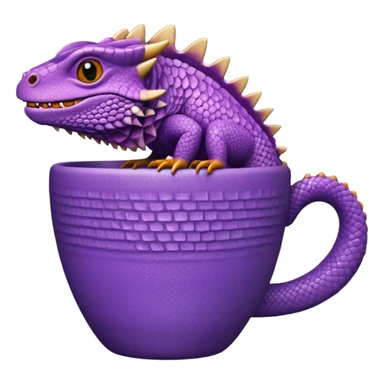 purple iguana cup sticker