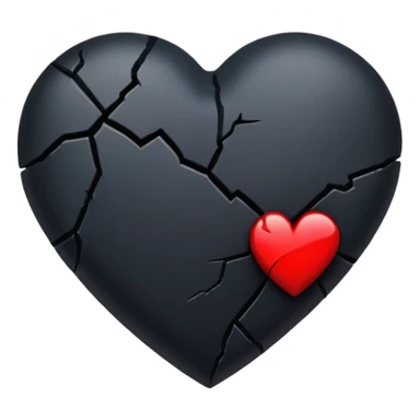 Black heart broken  sticker