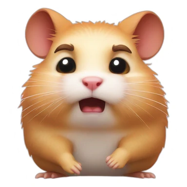 Angry hamster sticker