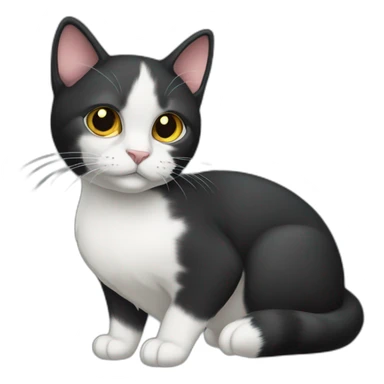 no-tail-all-black-cat-body sticker