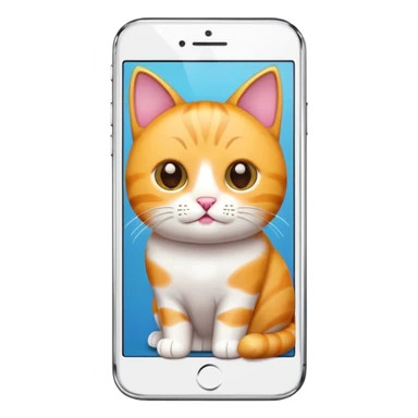 Cartoon cute iphone Cat emoji  sticker