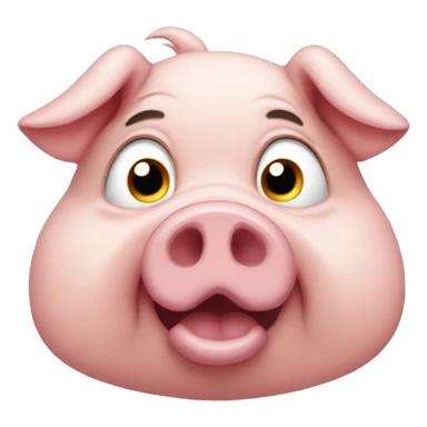 A pig that has its mind blown sticker