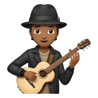 black Street Musician sticker