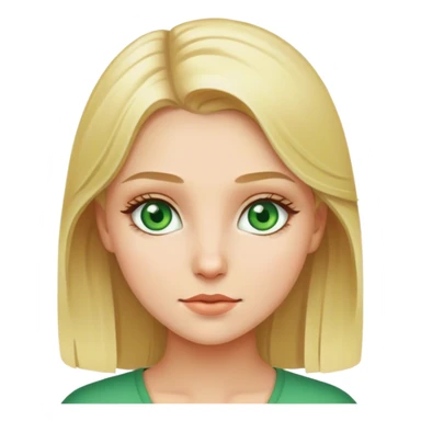 blonde girl with green eyes  sticker
